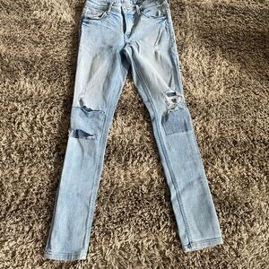 Old Navy Light Blue Ripped Skinny Jeans